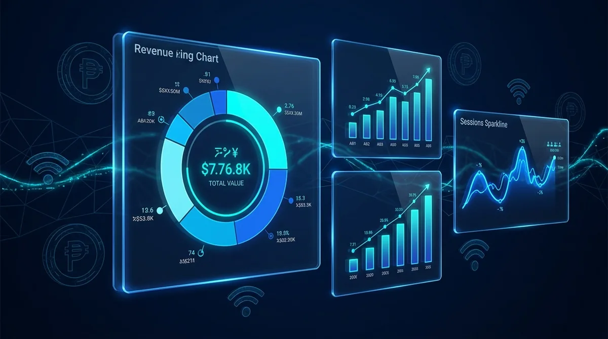 Analytics showing sales and usage per location